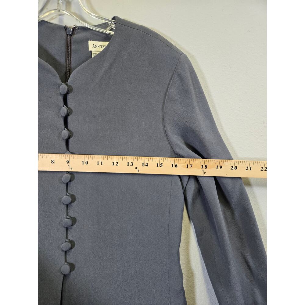 Ann Taylor Gray Silk Suit Dress and Jacket - Picture 6 of 6